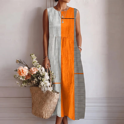 Alba — Printed Cotton Viscose Midi Dress