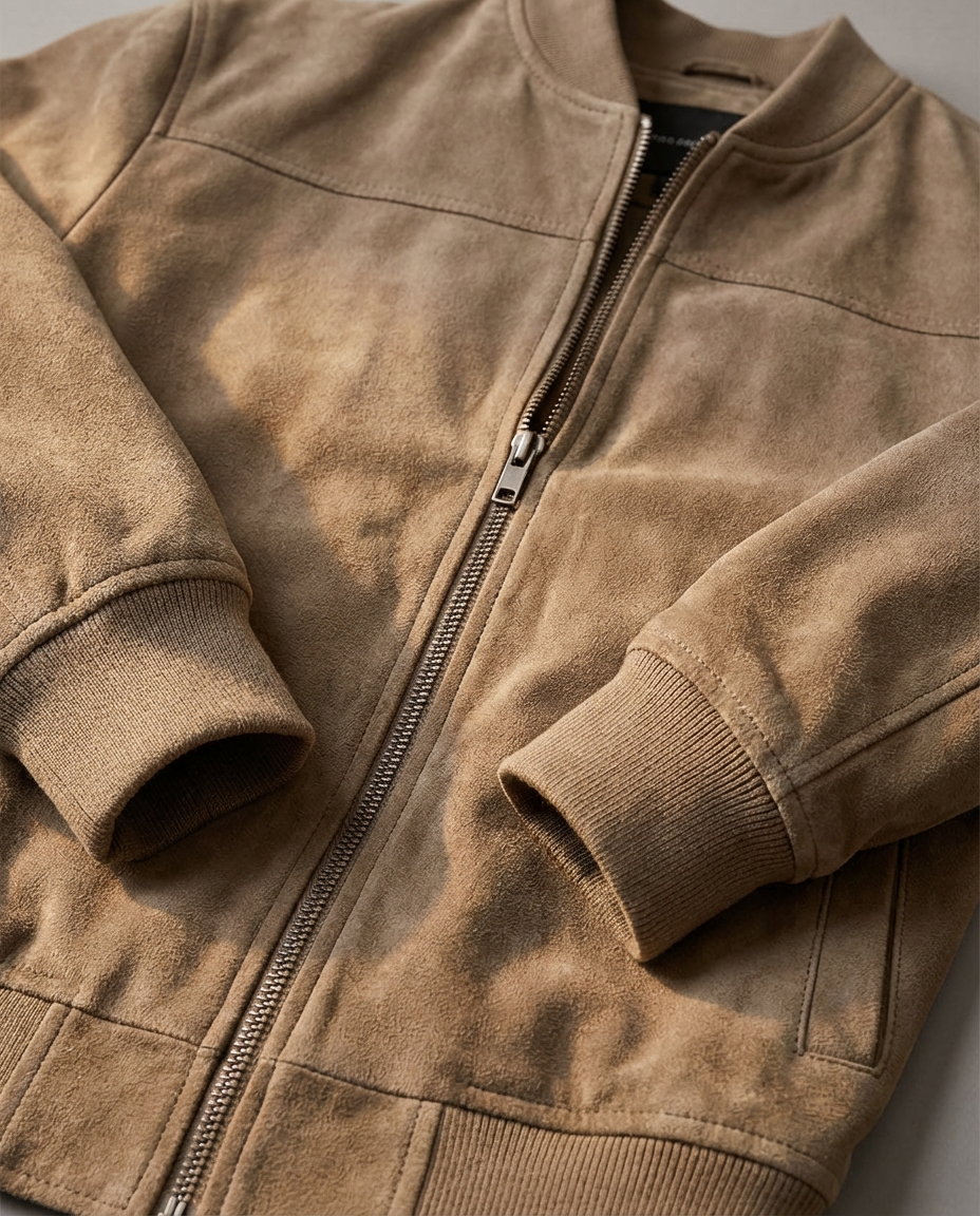 Adrian - Soft Premium Suede Bomber Jacket