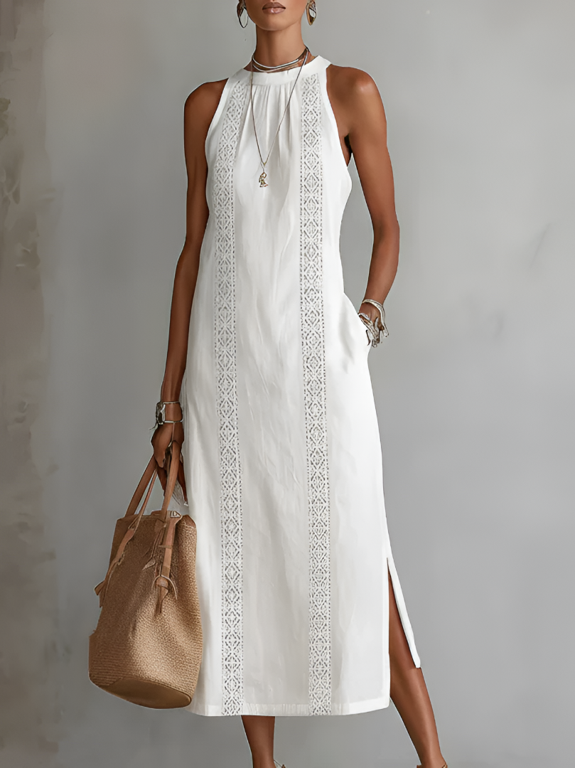 Alessandra — Elegant Draped Midi Dress