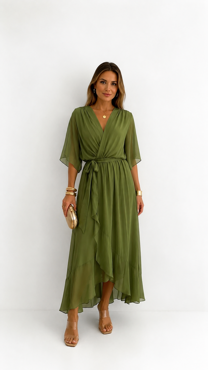 Léa —  Floral Chiffon Maxi Dress