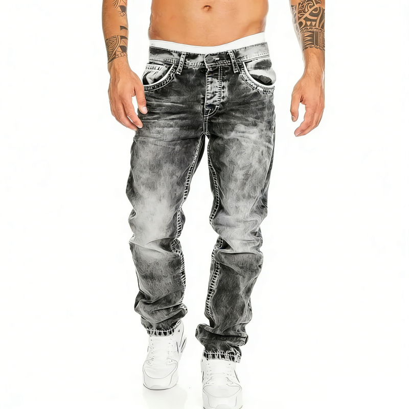 Kordell — Vintage Wash Straight-Leg Hip-Hop Jeans