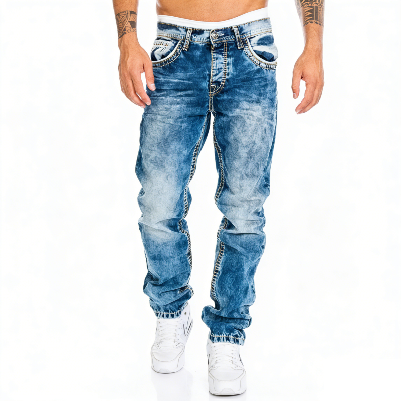Kordell — Vintage Wash Straight-Leg Hip-Hop Jeans