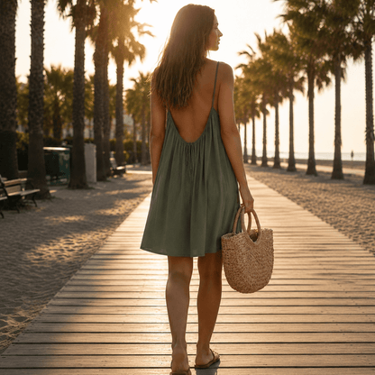 Câline – Open-Back Flowy Maxi Dress