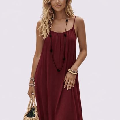 Câline – Open-Back Flowy Maxi Dress