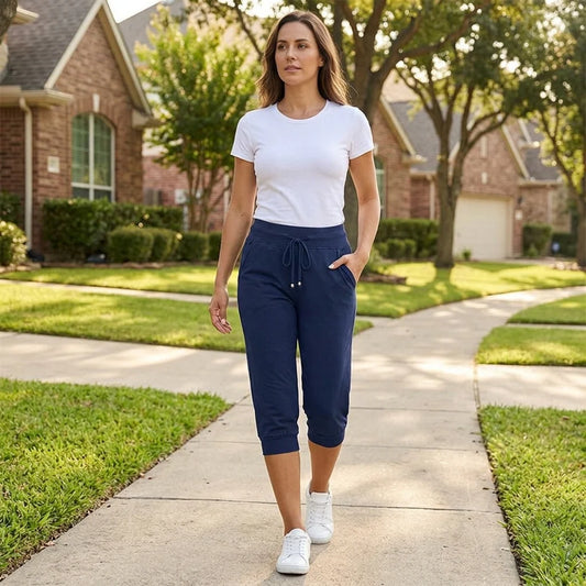 Luvène — Capri Jogger with Drawstring Waist & Pockets