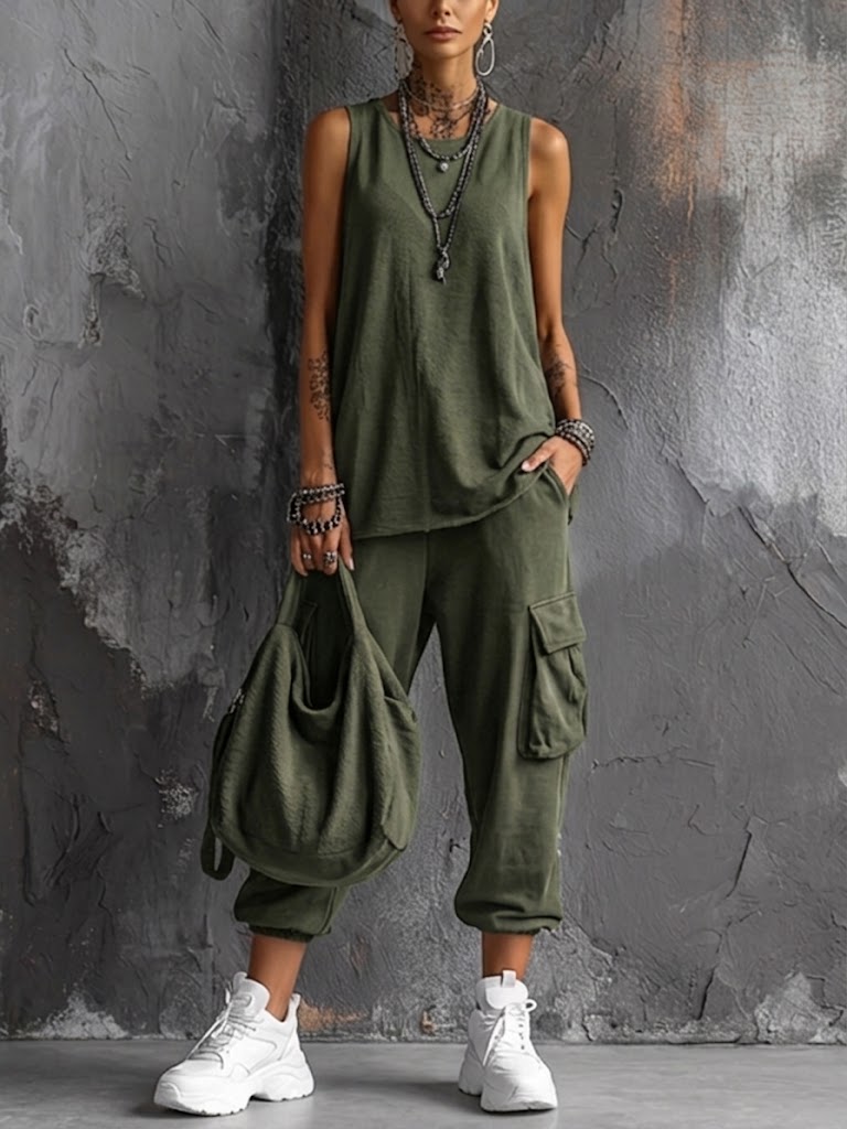 Valentina — Soft Casual Two-Piece Set with Pockets