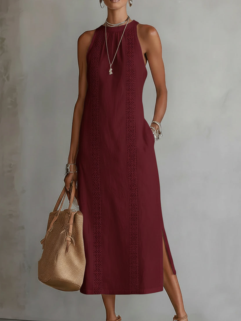 Alessandra — Elegant Draped Midi Dress