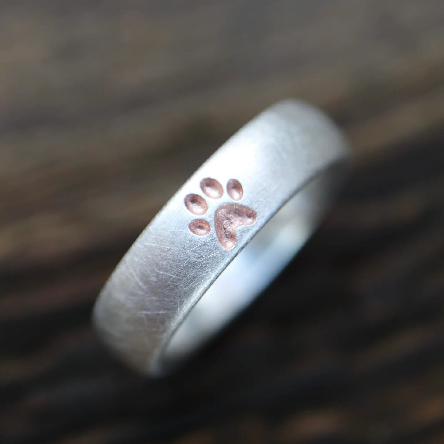 Malens —  Silver Paw Print Ring