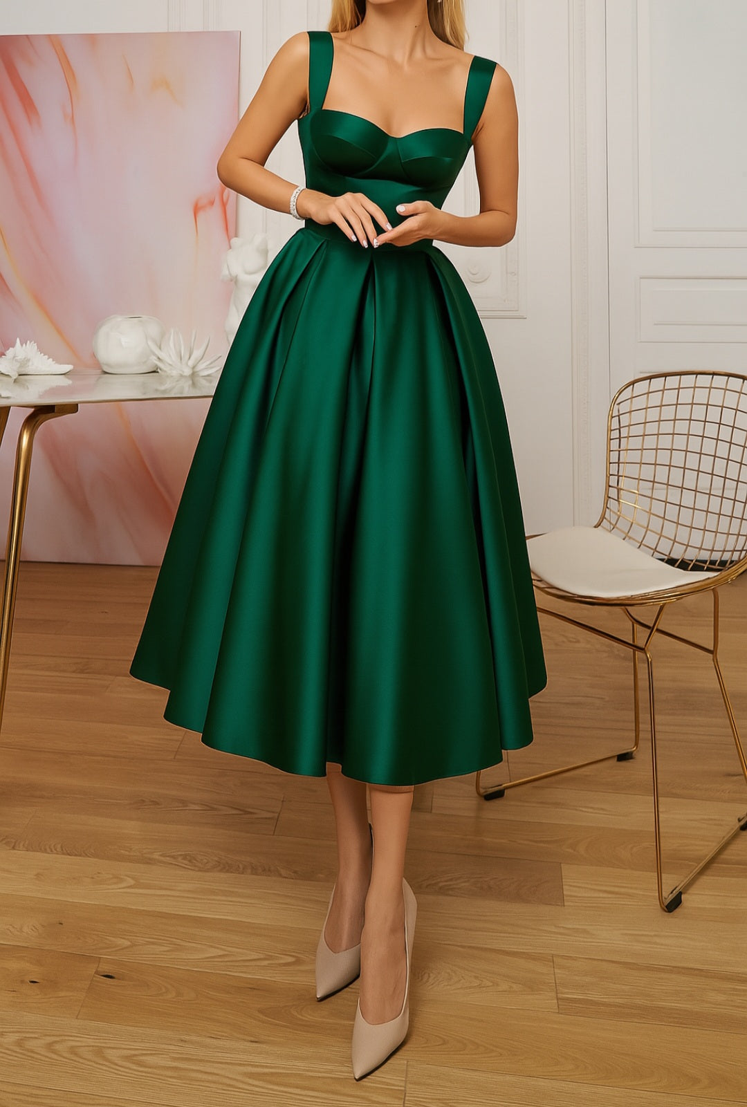Marilyn — Cupped Taffeta Dress