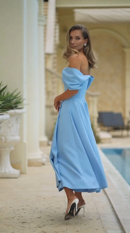 Deliha — Flowy Off-Shoulder Dress
