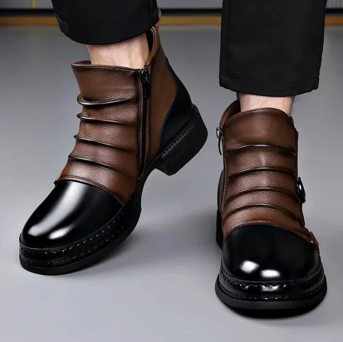 Leather Ankle Boots for Men