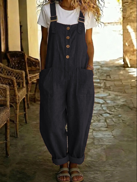 Nera — Button-Front Casual Overall
