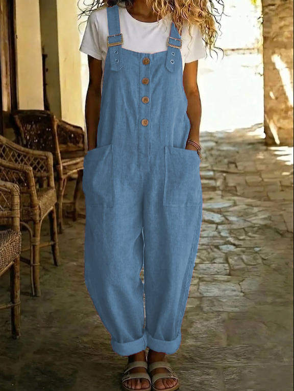 Nera — Button-Front Casual Overall