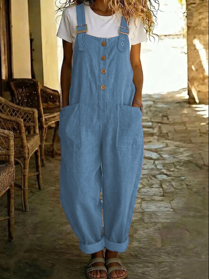 Nera — Button-Front Casual Overall