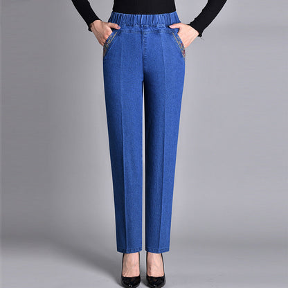 Dena — Women's Wide-Leg Elastic Waist Jeans