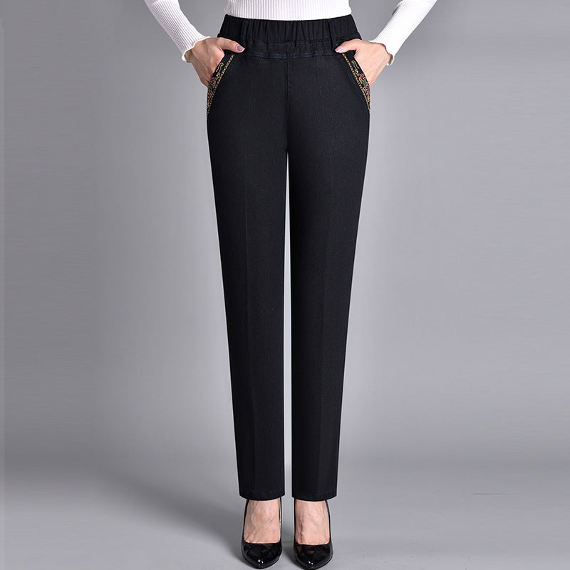 Dena — Women's Wide-Leg Elastic Waist Jeans