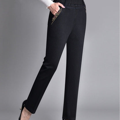 Dena — Women's Wide-Leg Elastic Waist Jeans