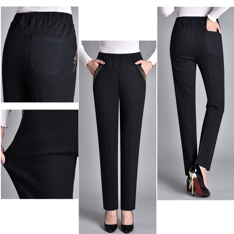 Dena — Women's Wide-Leg Elastic Waist Jeans