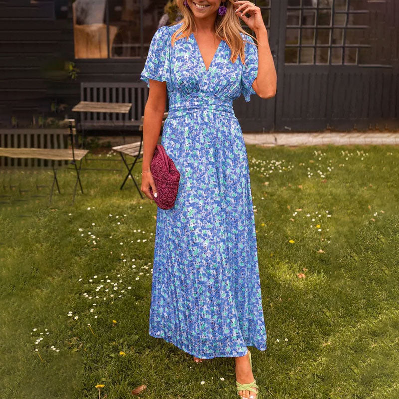Florèn  —  Vintage Floral A-Line Midi Dress