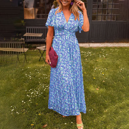 Florèn  —  Vintage Floral A-Line Midi Dress