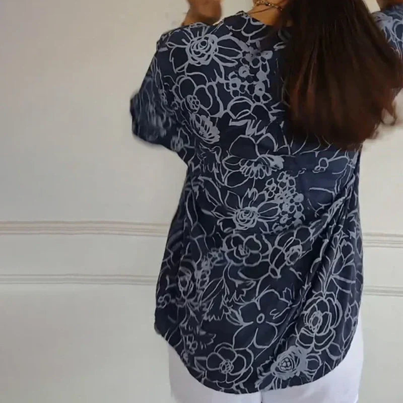 Flora — Bloom V-Neck Blouse