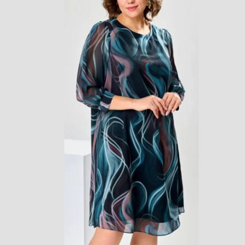 Tessori — Relaxed Cotton Blend Midi Dress