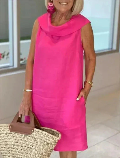 Mira — The Cotton-Linen Midi Dress