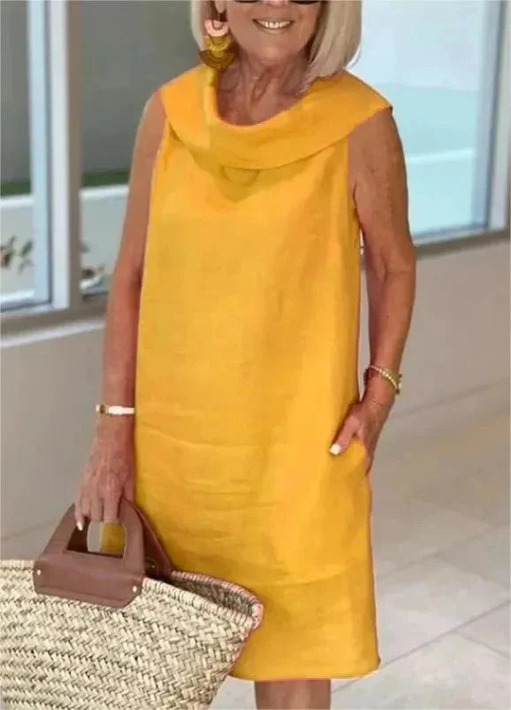 Mira — The Cotton-Linen Midi Dress