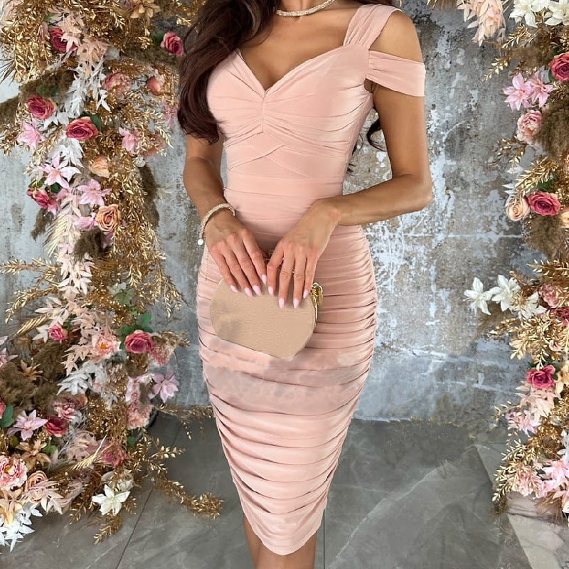 Nadalyn — Off-Shoulder Slim-Fit Bodycon Dress