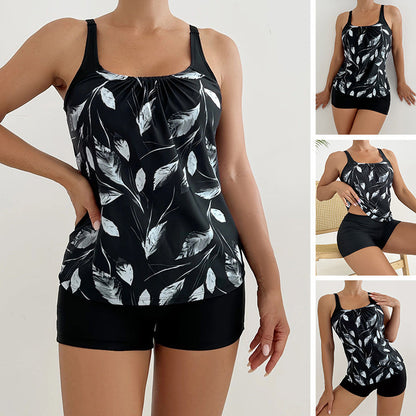 Marbella — Printed Tankini with Tummy-Control Shorts