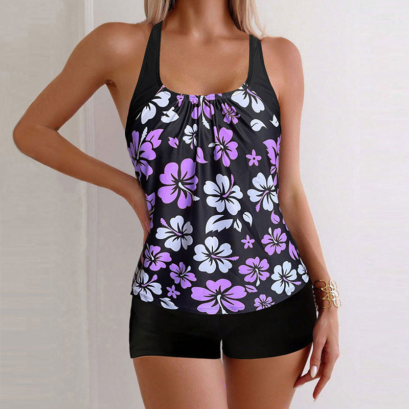 Marbella — Printed Tankini with Tummy-Control Shorts