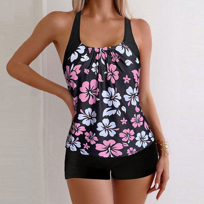 Marbella — Printed Tankini with Tummy-Control Shorts
