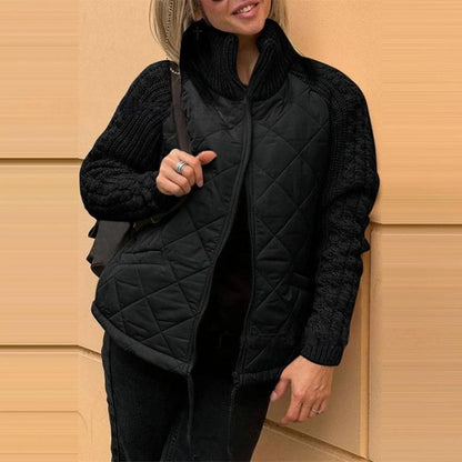 Marolina — Knit Patchwork Puffer Jacket