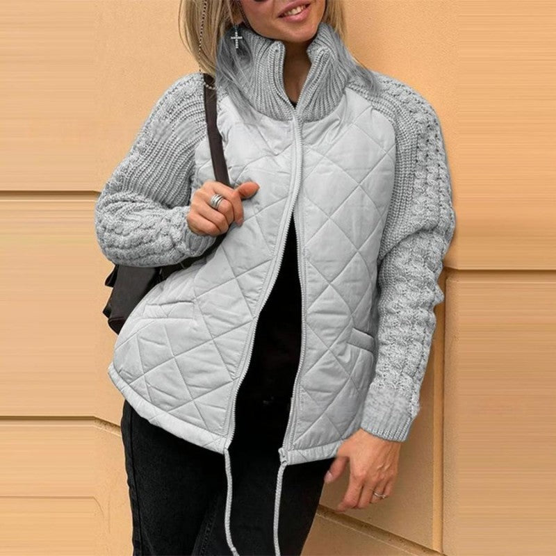 Marolina — Knit Patchwork Puffer Jacket