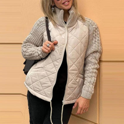 Marolina — Knit Patchwork Puffer Jacket