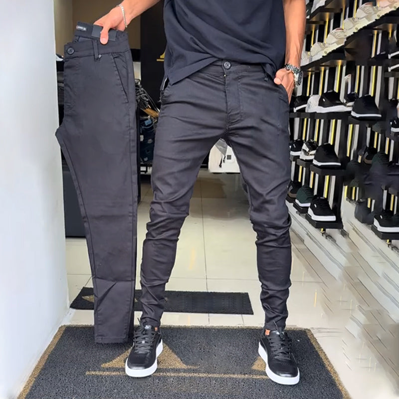Gravio — Men's Slim-Fit Casual Trousers