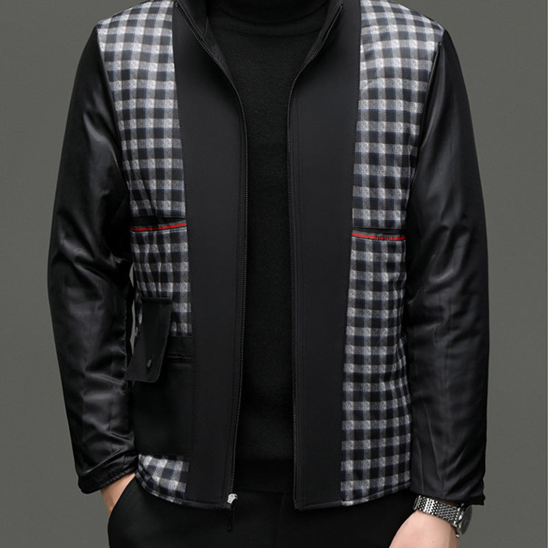 Men's Long Trench Coat - Removable Lining, Windproof and Water-Repellent