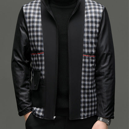 Men's Long Trench Coat - Removable Lining, Windproof and Water-Repellent