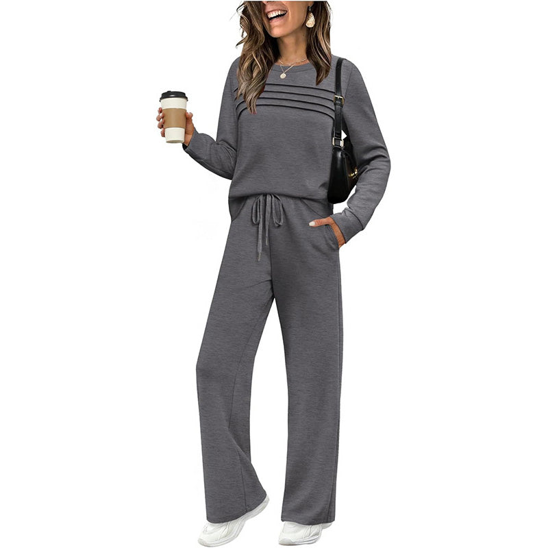 Softené — Crew-Neck Top & Drawstring Trouser