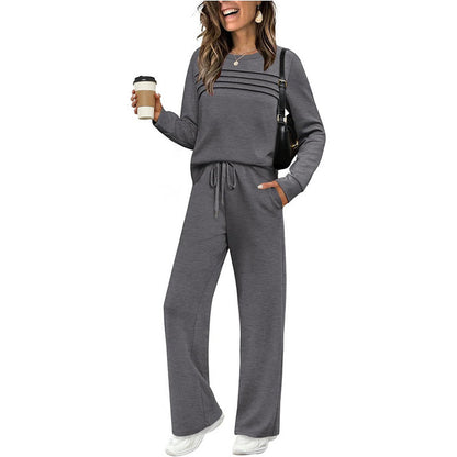 Softené — Crew-Neck Top & Drawstring Trouser