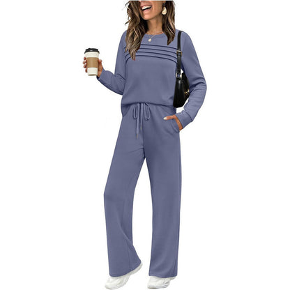 Softené — Crew-Neck Top & Drawstring Trouser