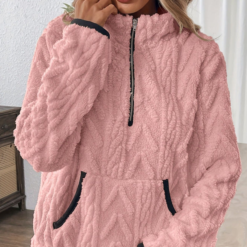 Wintherra — Half-Zip Fleece Pocket Sweatshirt