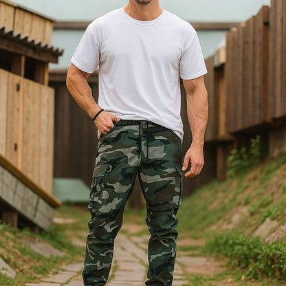 High-Quality Camouflage Trousers for Men - Durable Casual Camo Work Trousers