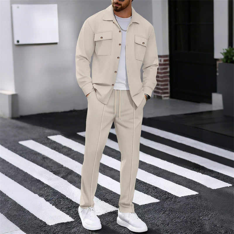 Maison — Waffle-Knit Workwear Jacket & Pants Set