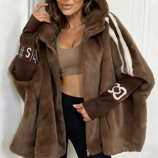 Women's Casual Coat - Ultra-Soft Fleece with Hood and Zipper
