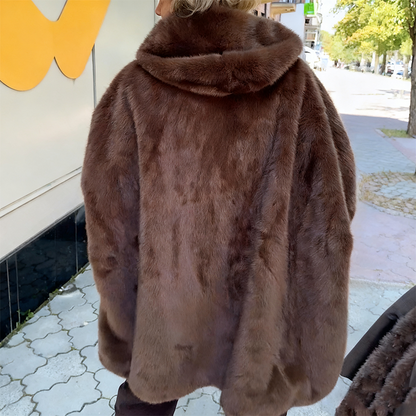 Women's Casual Coat - Ultra-Soft Fleece with Hood and Zipper