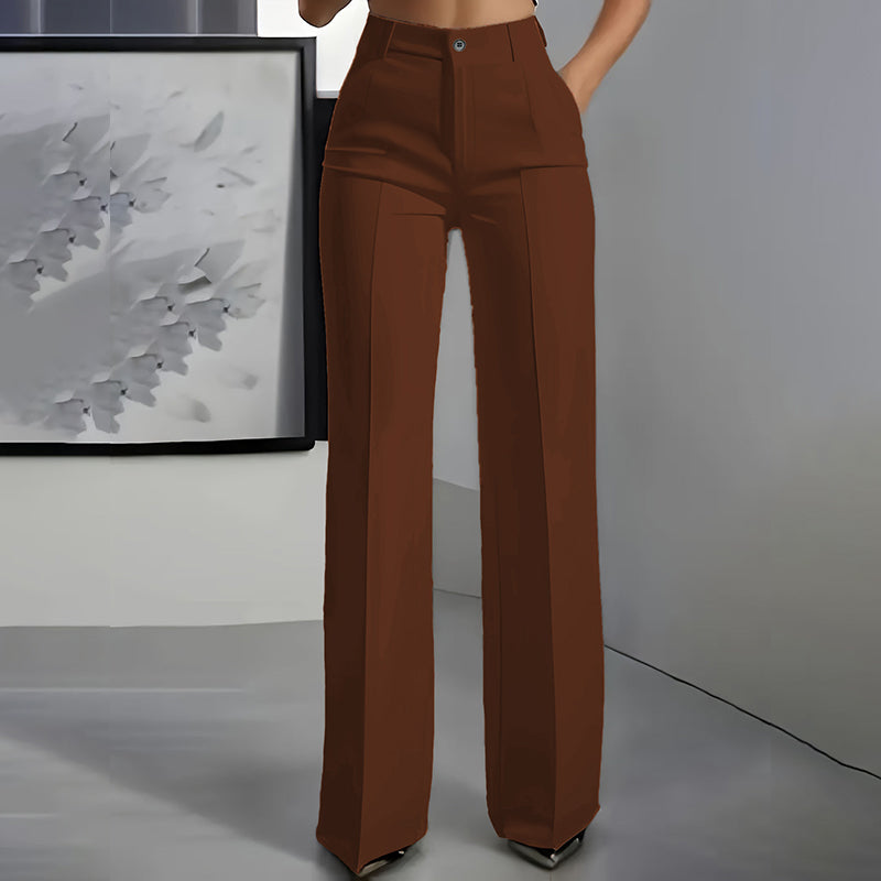 Marchelle — High-Waisted Tailored Suit Trousers