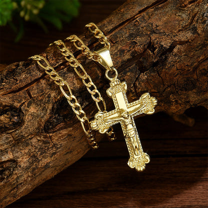 Aurum — Crucifix Pendant Necklace