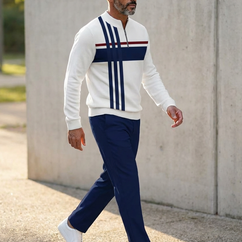 Bramholt — Colour-Block Quarter-Zip Set