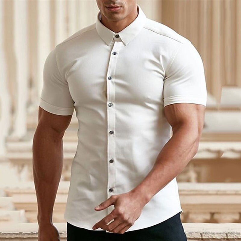 Calvern — Wrinkle-Free Cotton Button-Down Shirt